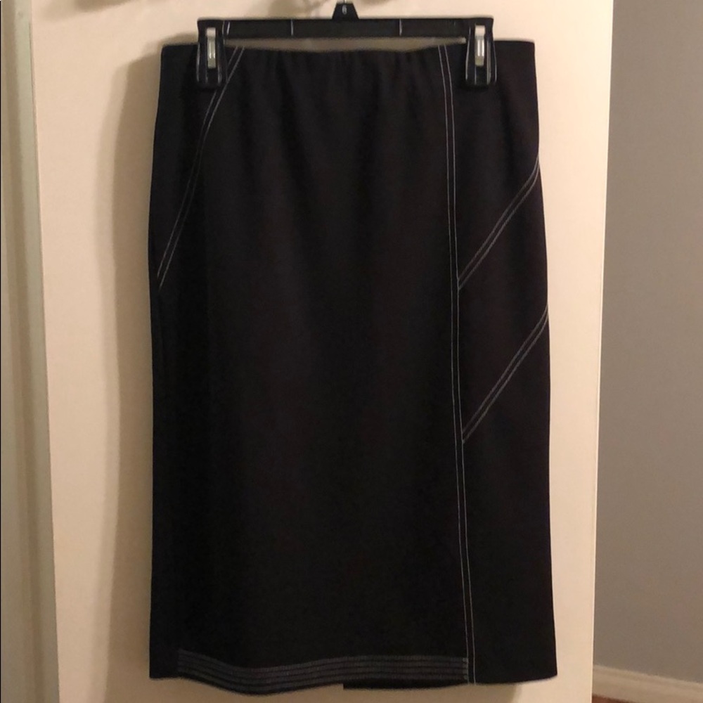 Black skirt with white lines